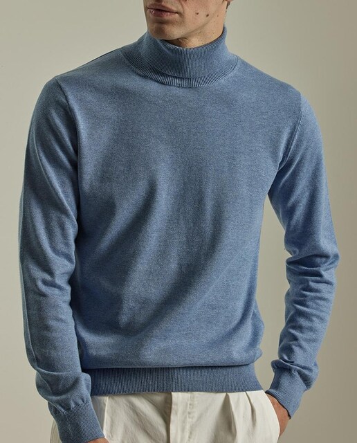 Imagen 0 de Jersey cuello alto azulón
