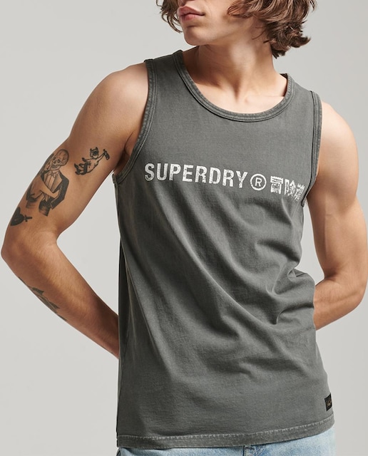 Imagen 0 de Camiseta de hombre sin mangas con logotipo Vintage Corporation