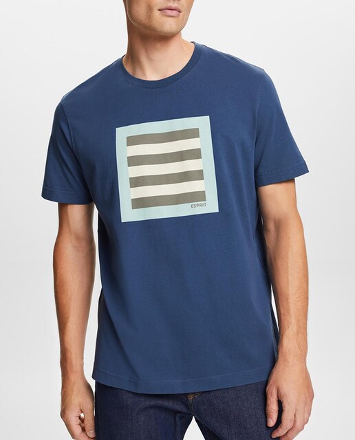 Imagen 0 de Camiseta de hombre regular fit cuadrado estampado