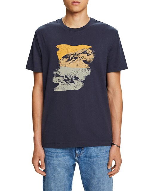 Imagen 0 de Camiseta de hombre regular fit dibujo frontal estampado