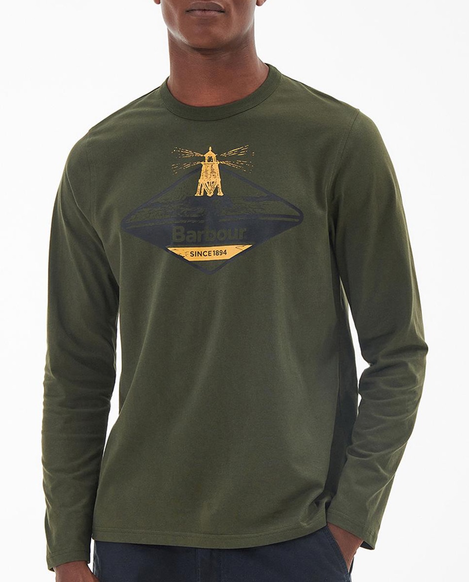 Imagen 0 de Camiseta de hombre de manga larga con dibujo estampado