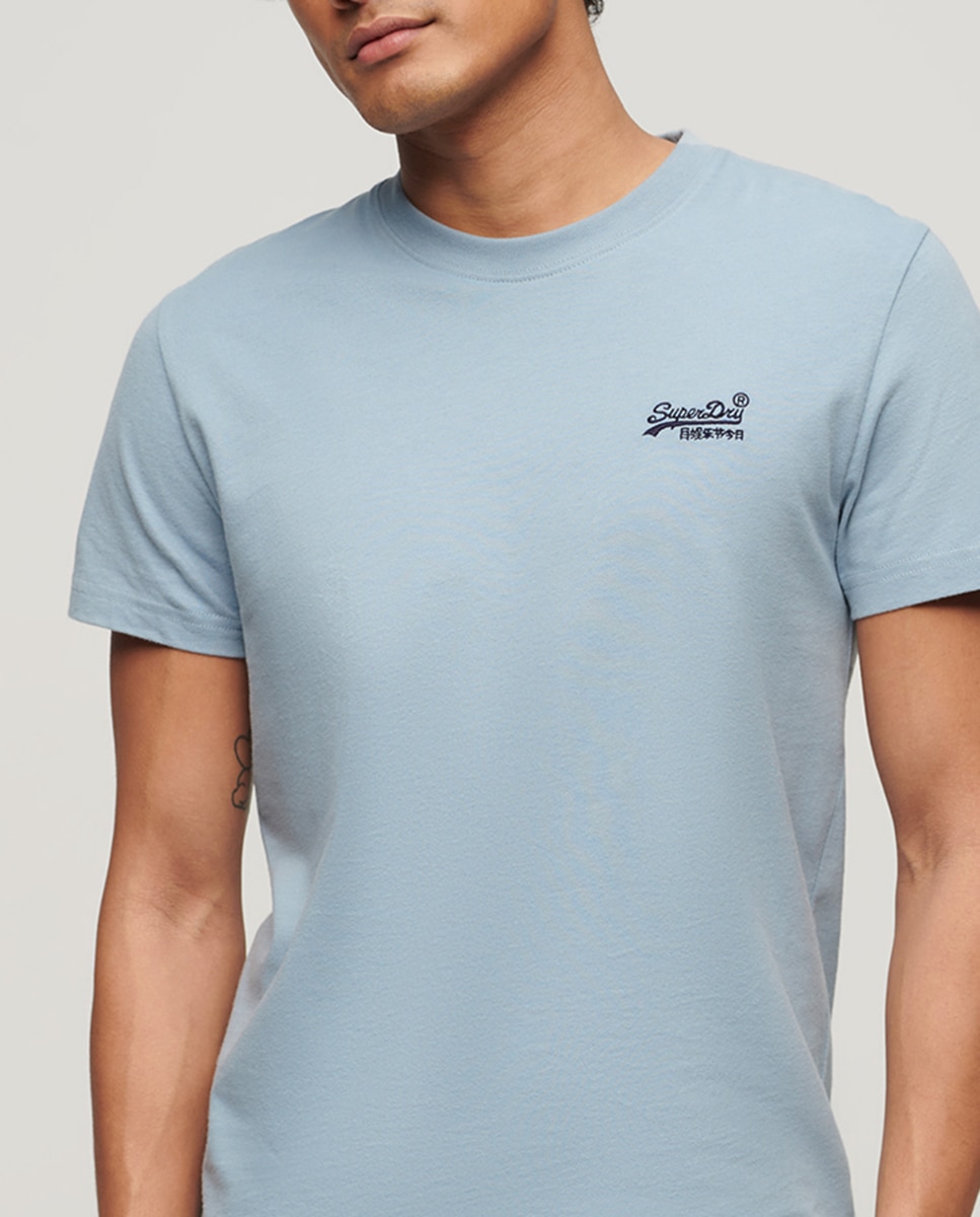 Imagen 0 de Camiseta de hombre de algodón orgánico bordada con el logotipo Vintage Logo