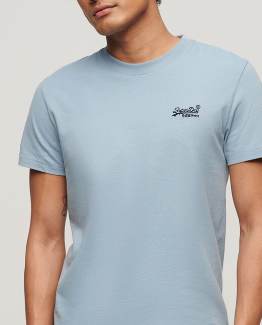 Imagen 0 de Camiseta de hombre de algodón orgánico bordada con el logotipo Vintage Logo