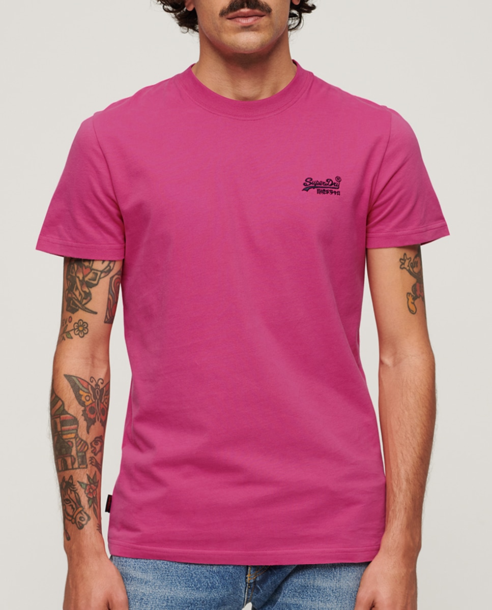 Imagen 0 de Camiseta de hombre de algodón orgánico bordada con el logotipo Vintage Logo
