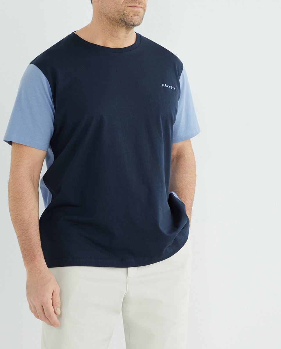 Imagen 0 de Camiseta de hombre bicolor con logo cápsula Heritage tallas grandes