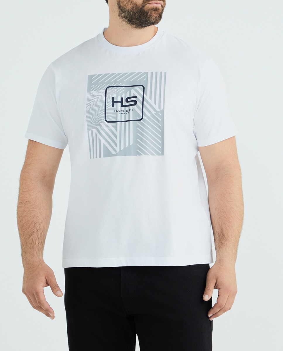 Imagen 0 de Camiseta de hombre básica con logo Hackett Sport tallas grandes