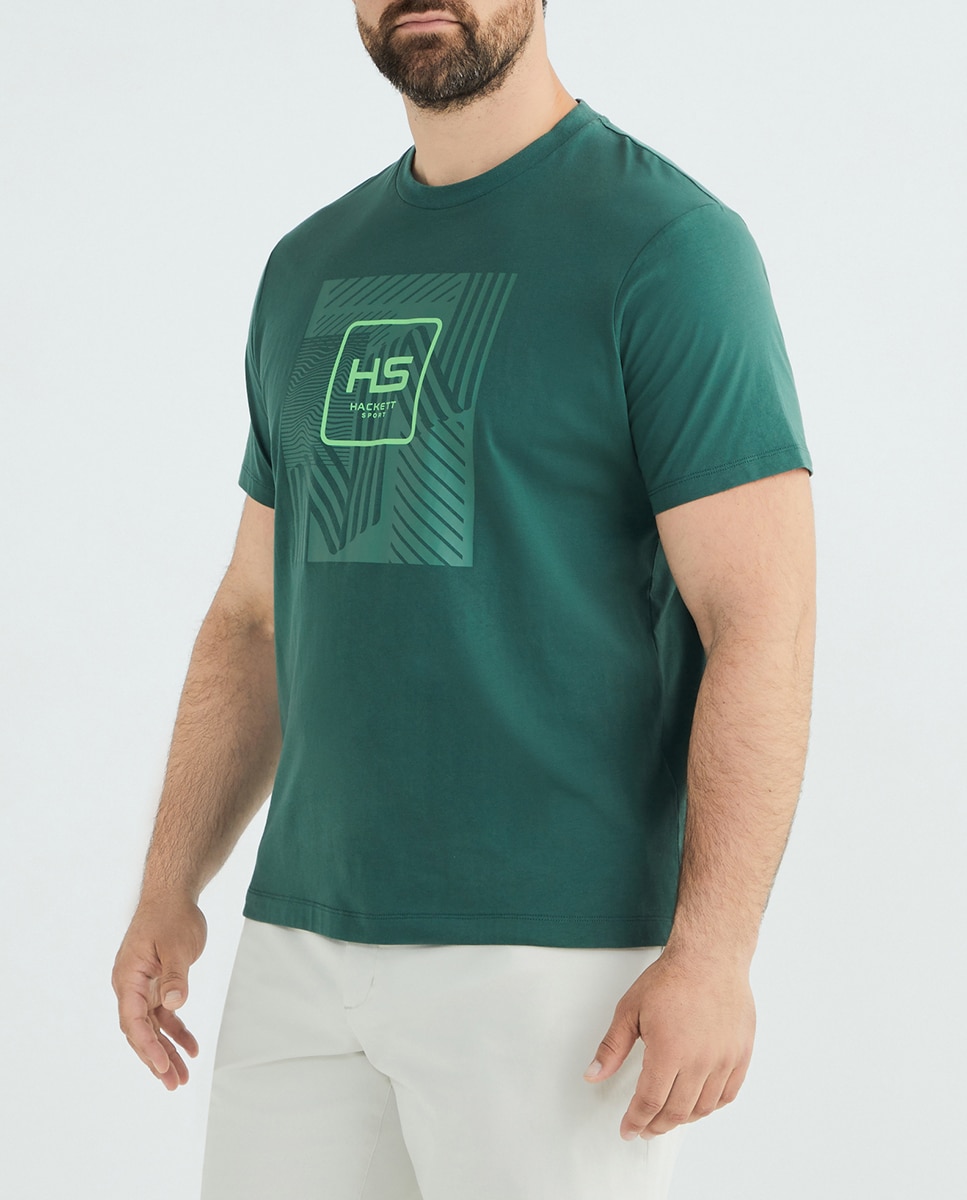 Imagen 0 de Camiseta de hombre básica con logo Hackett Sport tallas grandes