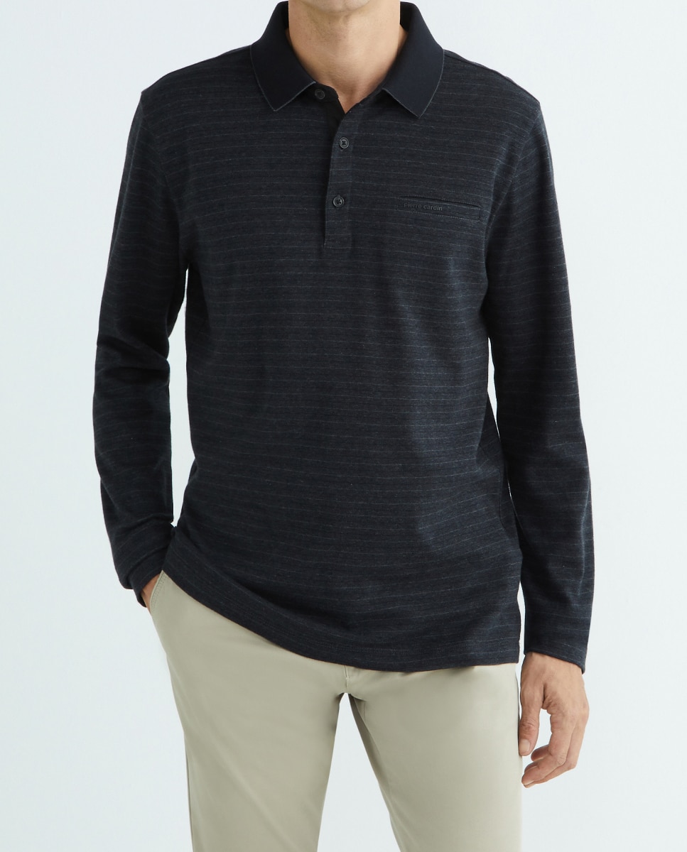Imagen 0 de Polo bicolor de rayas de hombre