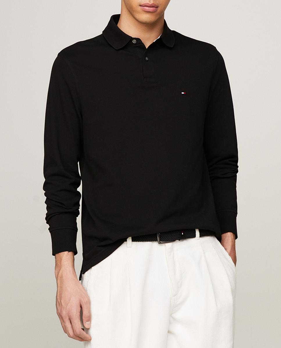 Imagen 0 de Polo de manga larga con fit regular de hombre