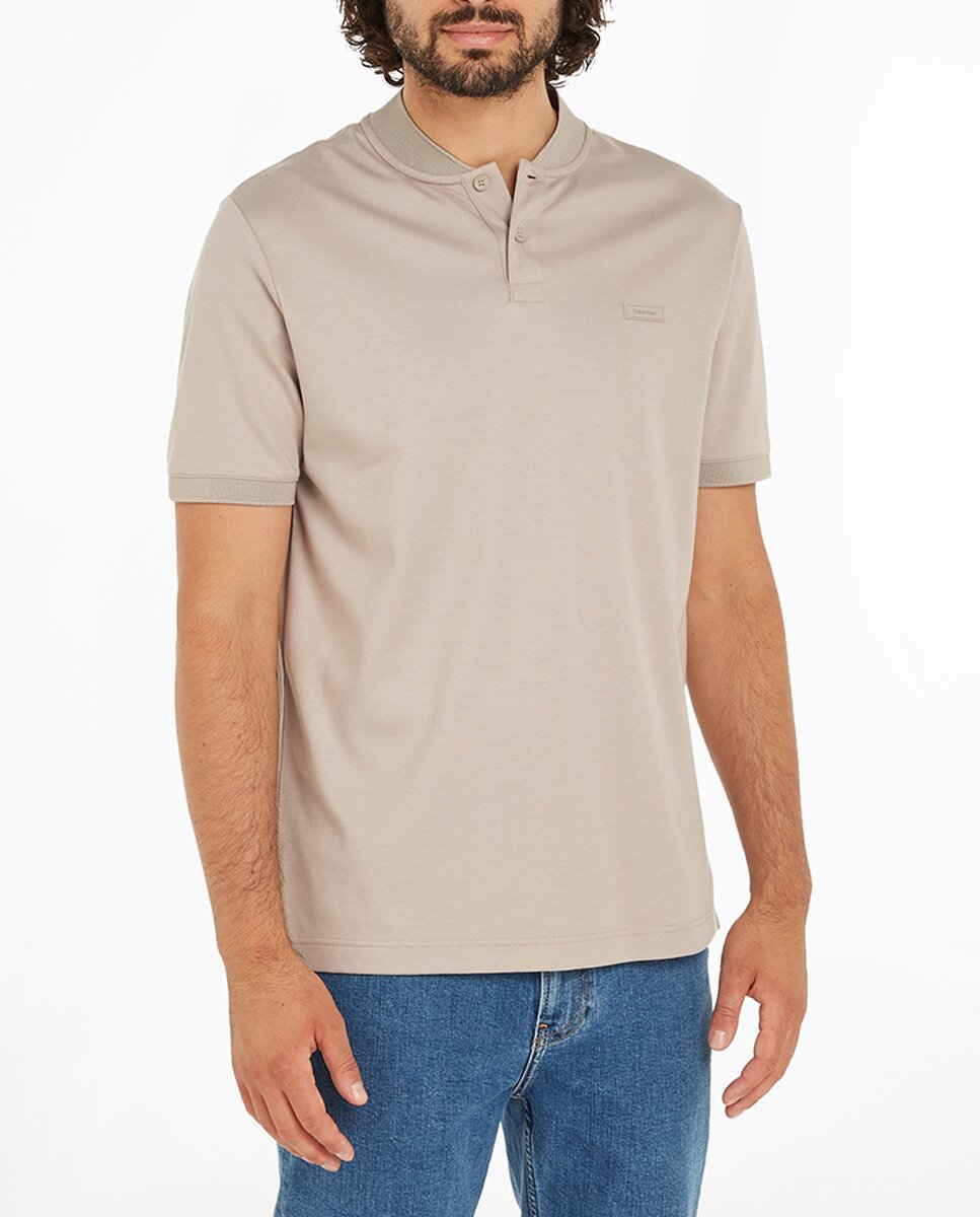Imagen 0 de Polo de algodón con cuello alto de hombre