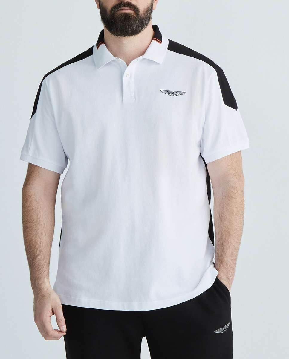 Imagen 0 de Polo de hombre Aston Martin color block de manga corta tallas grandes