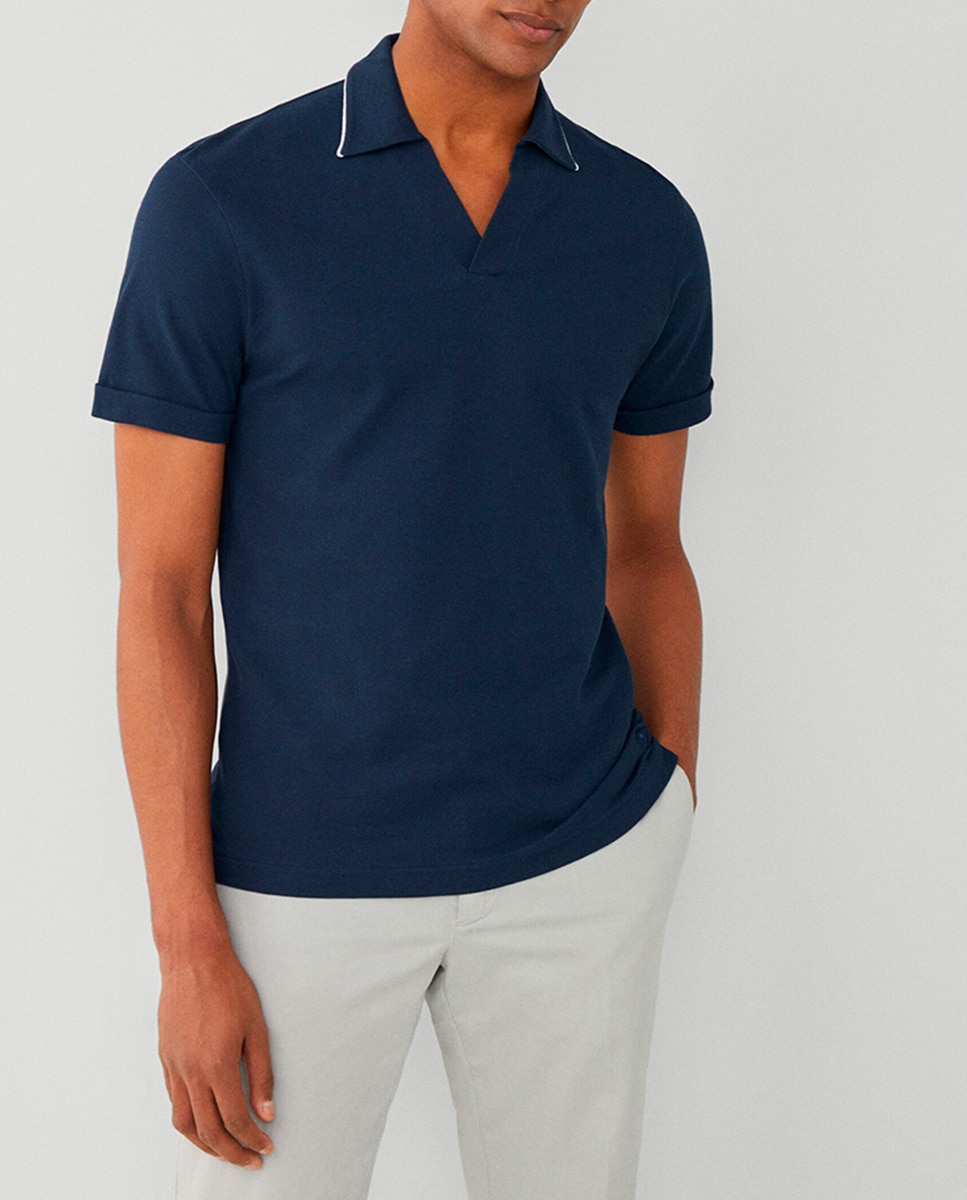 Imagen 0 de Polo de hombre cuello náutico tallas grandes