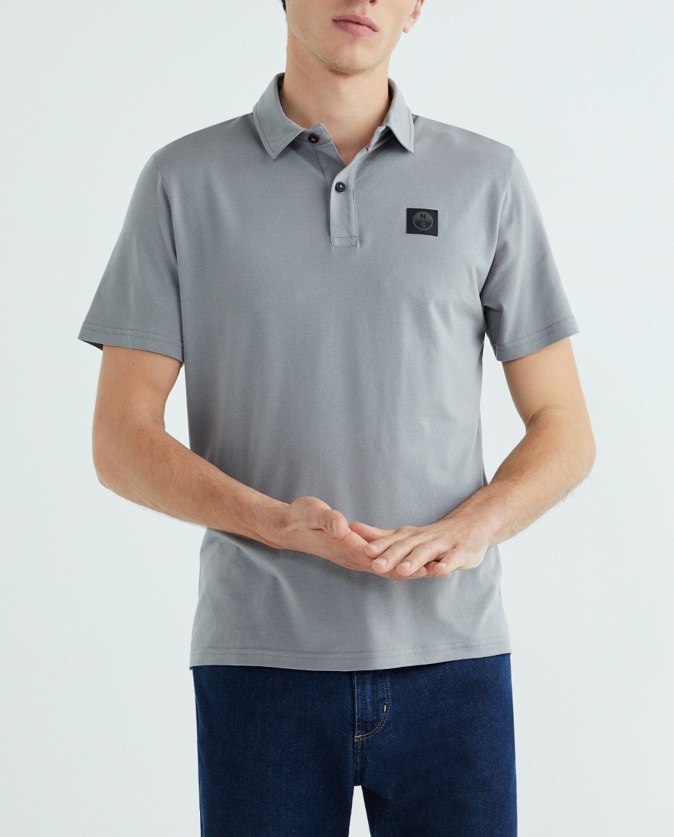 Imagen 0 de Polo de hombre en jersey de lyocell manga corta