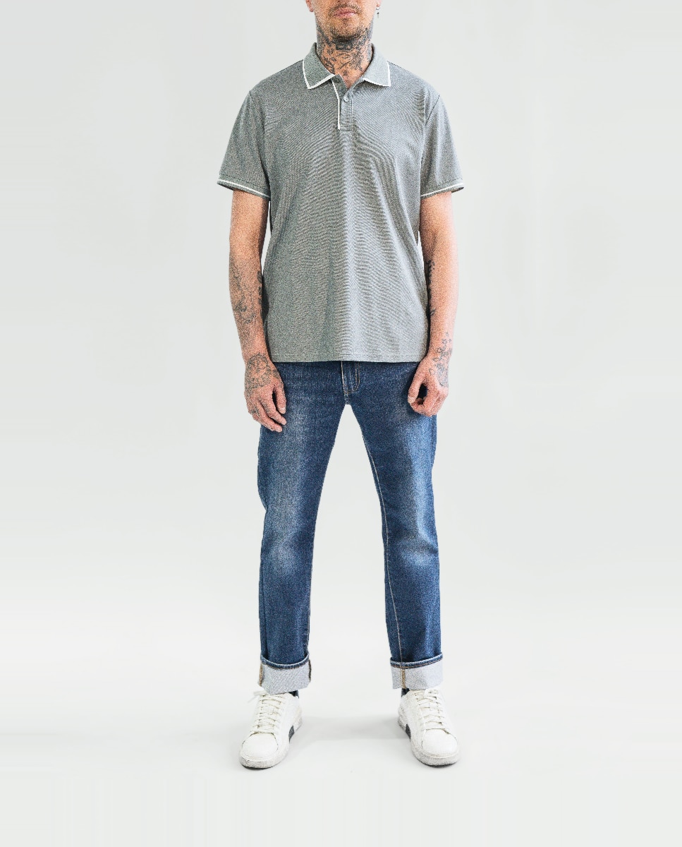 Imagen 0 de Polo de hombre manga corta botones cuello