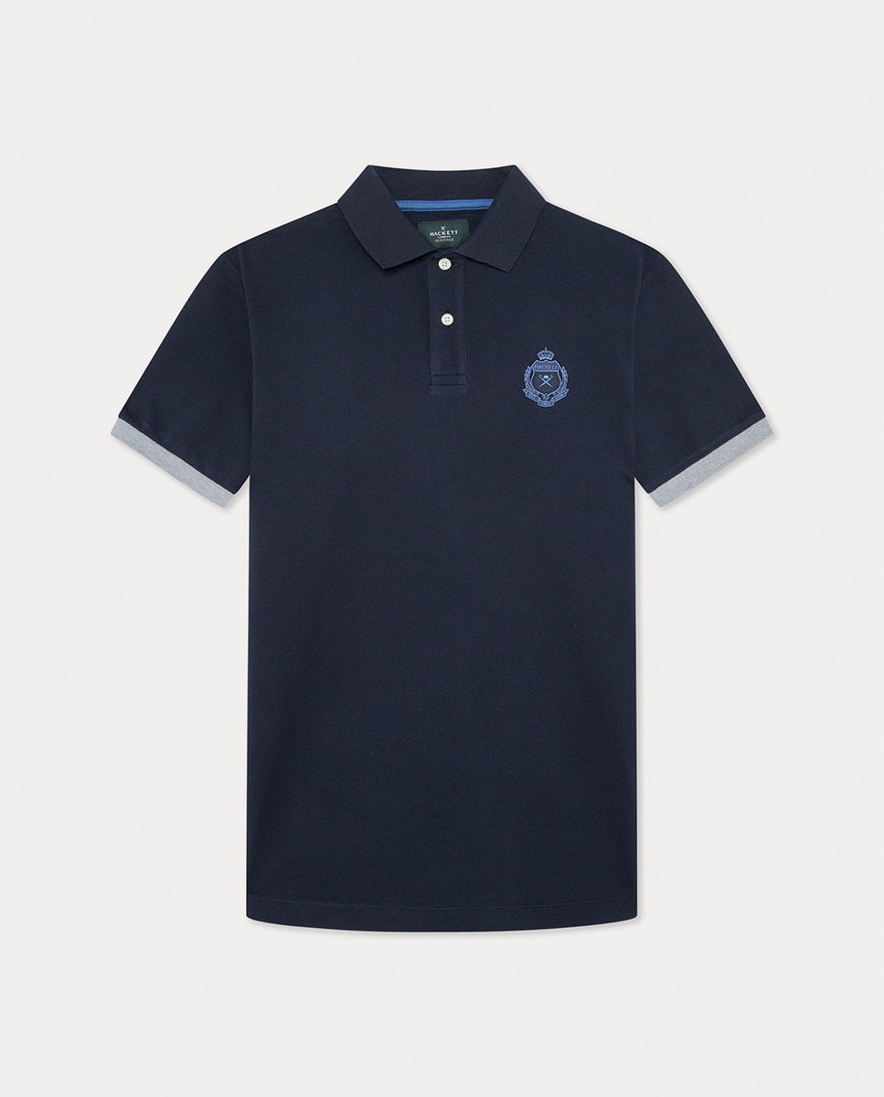 Imagen 0 de Polo de manga corta de hombre con logo bordado.
