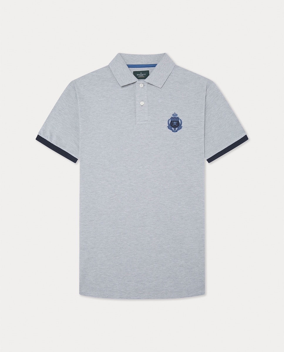 Imagen 0 de Polo de manga corta de hombre con logo bordado.