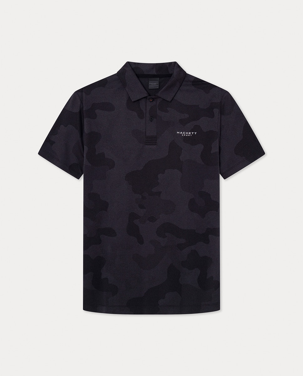 Imagen 0 de Polo de manga corta de hombre con estampado camuflado