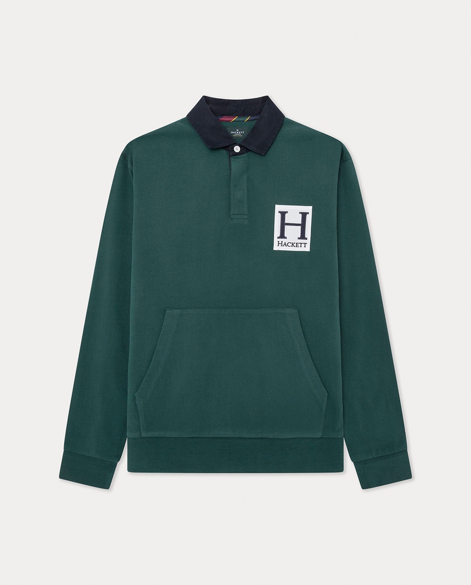 Imagen 0 de Polo de mnga larga de hombre con bolsillo canguro