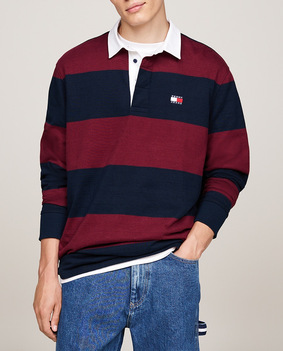 Imagen 0 de Polo de hombre tipo Rugby de rayas