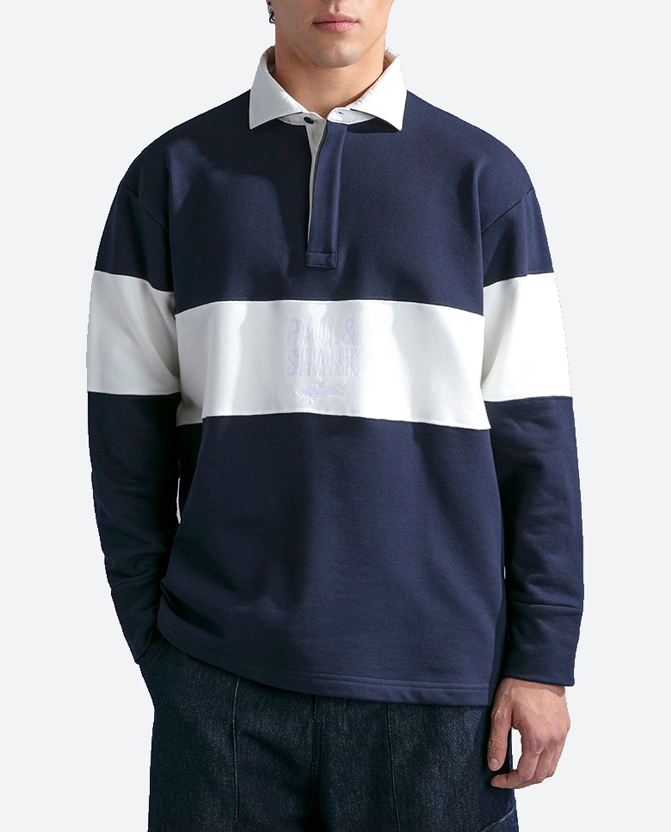Imagen 0 de Polo de hombre manga larga raya central