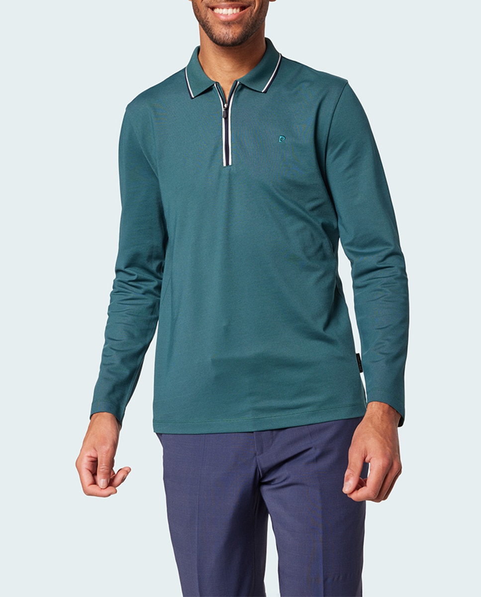 Imagen 0 de Polo de hombre performance pique cuello cremallera