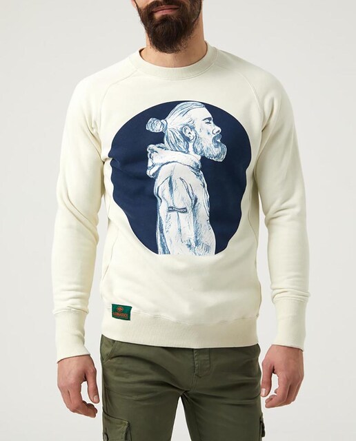 Imagen 0 de Sudadera de hombre sin capucha y cuello redondo