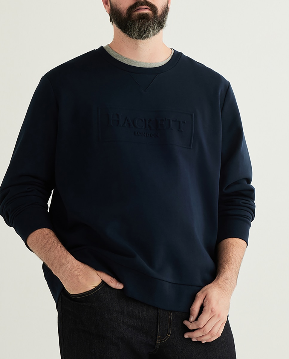Imagen 0 de Sudadera de hombre con logo en relieve tallas grandes