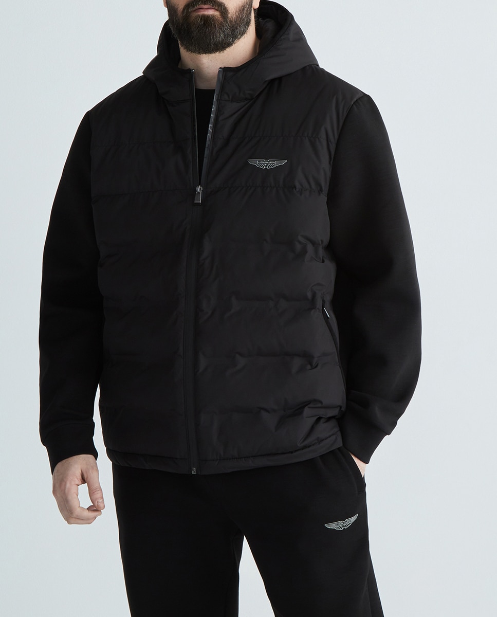 Imagen 0 de Sudadera de hombre Aston Martin de nylon con capucha tallas grandes