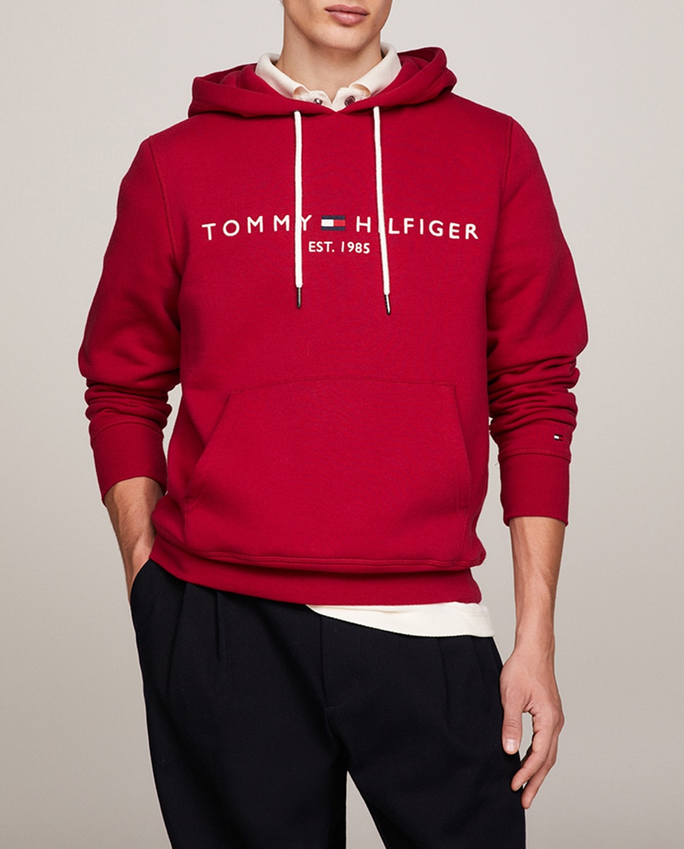 Imagen 0 de Sudadera con capucha y logo frontal bordado de hombre