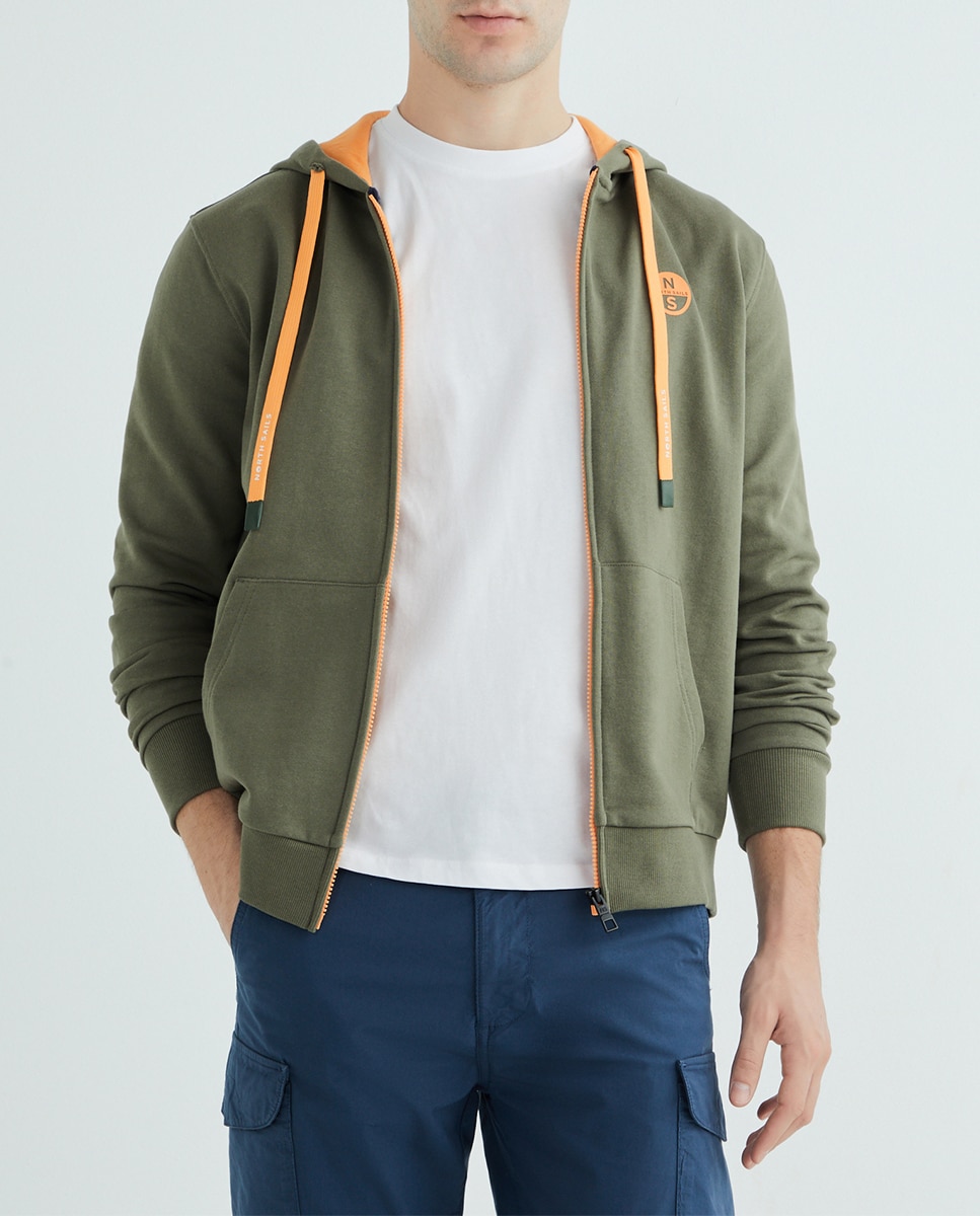 Imagen 0 de Sudadera de hombre con capucha y cremallera