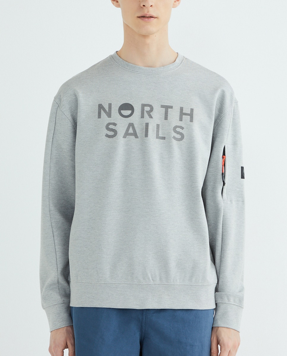 Imagen 0 de Sudadera de hombre print letras North Sails tejido interlock