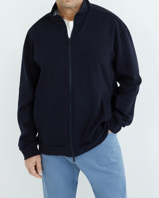 Imagen 0 de Felpa de hombre cremallera lisa tallas grandes