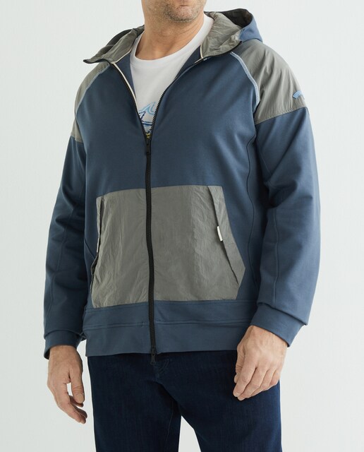 Imagen 0 de Felpa de hombre cremallera bolsillos tallas grandes