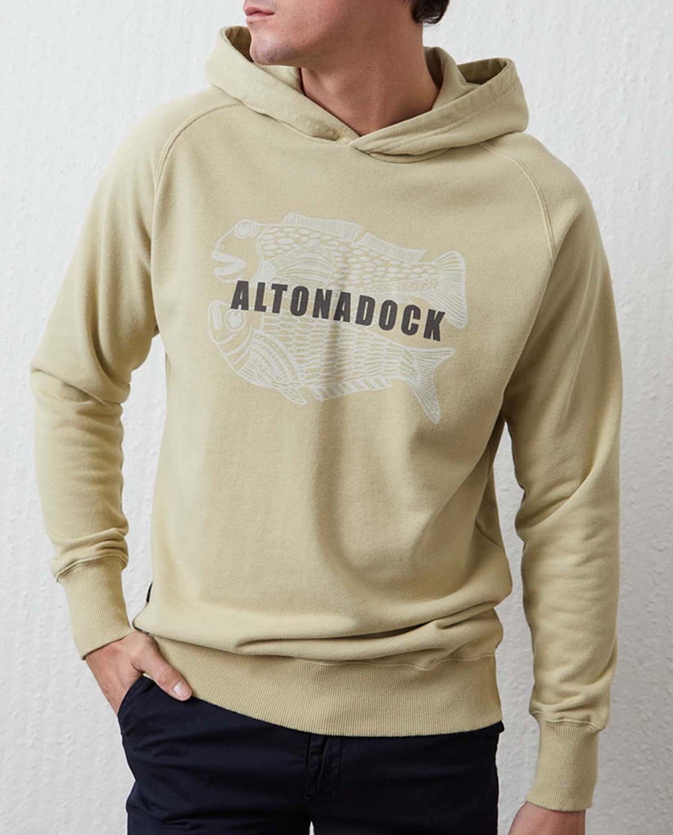 Imagen 0 de Sudadera de hombre, con capucha serigrafía en el delantero