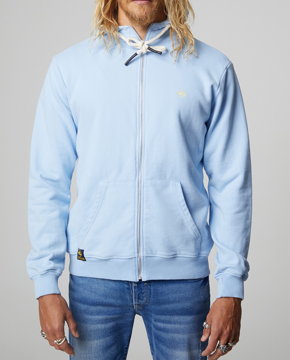 Imagen 0 de Sudadera de hombre Cremallera con capucha y logo al contraste