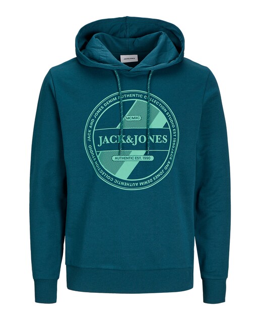 Sudadera con capucha  mangas largas con bordado frontal de hombre