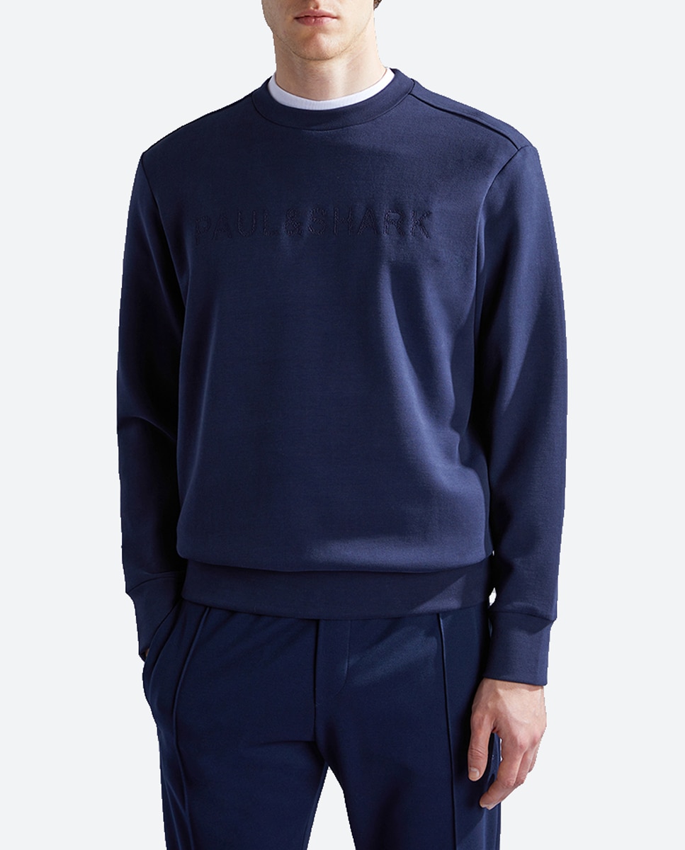 Imagen 0 de Sudadera de hombre cuello caja logo pecho escrito