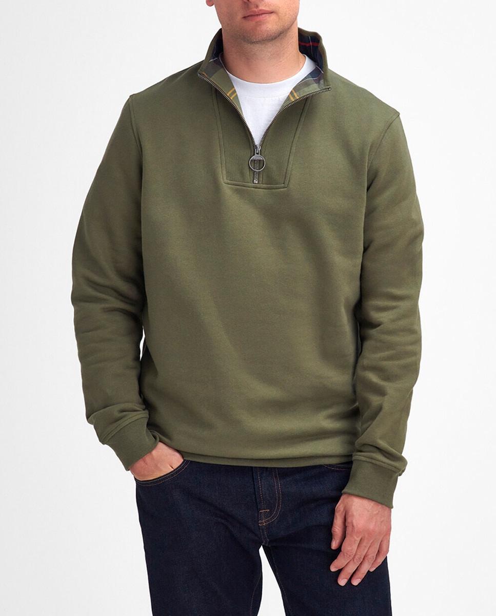 Imagen 0 de Sudadera de hombre de cuello alto con media cremallera