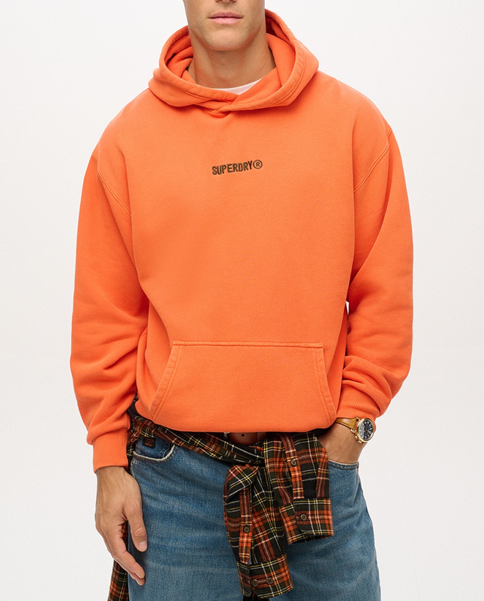 Imagen 0 de Sudadera suelta con capucha y micrologotipo estampado
