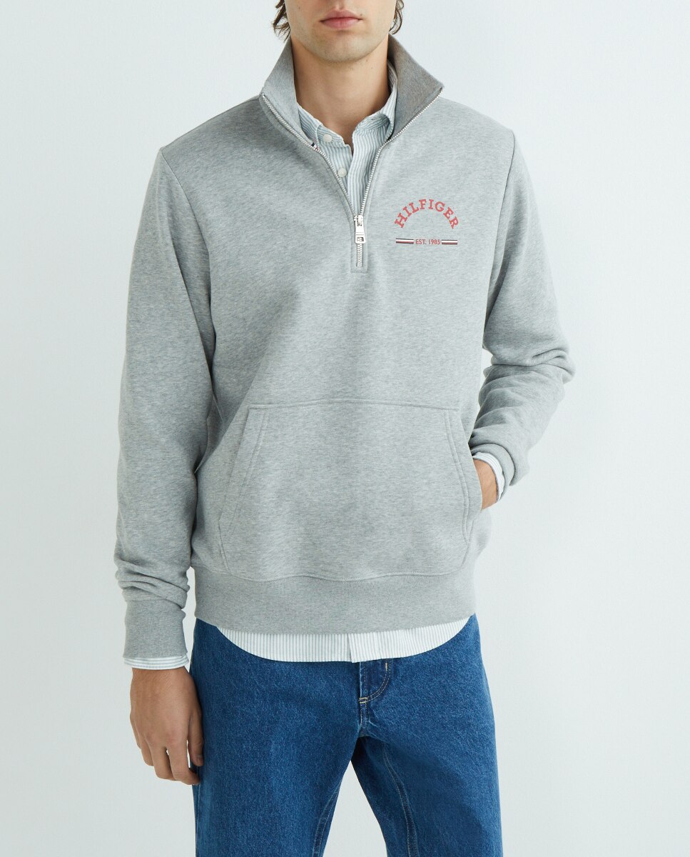 Imagen 0 de Sudadera de hombre con media cremallera