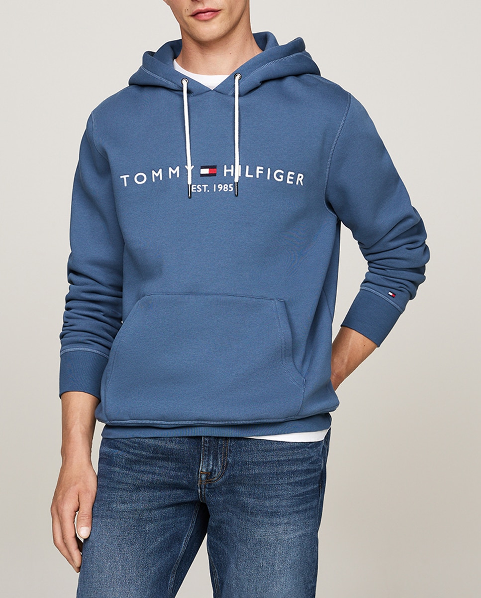 Imagen 0 de Sudadera con capucha y logo frontal bordado de hombre