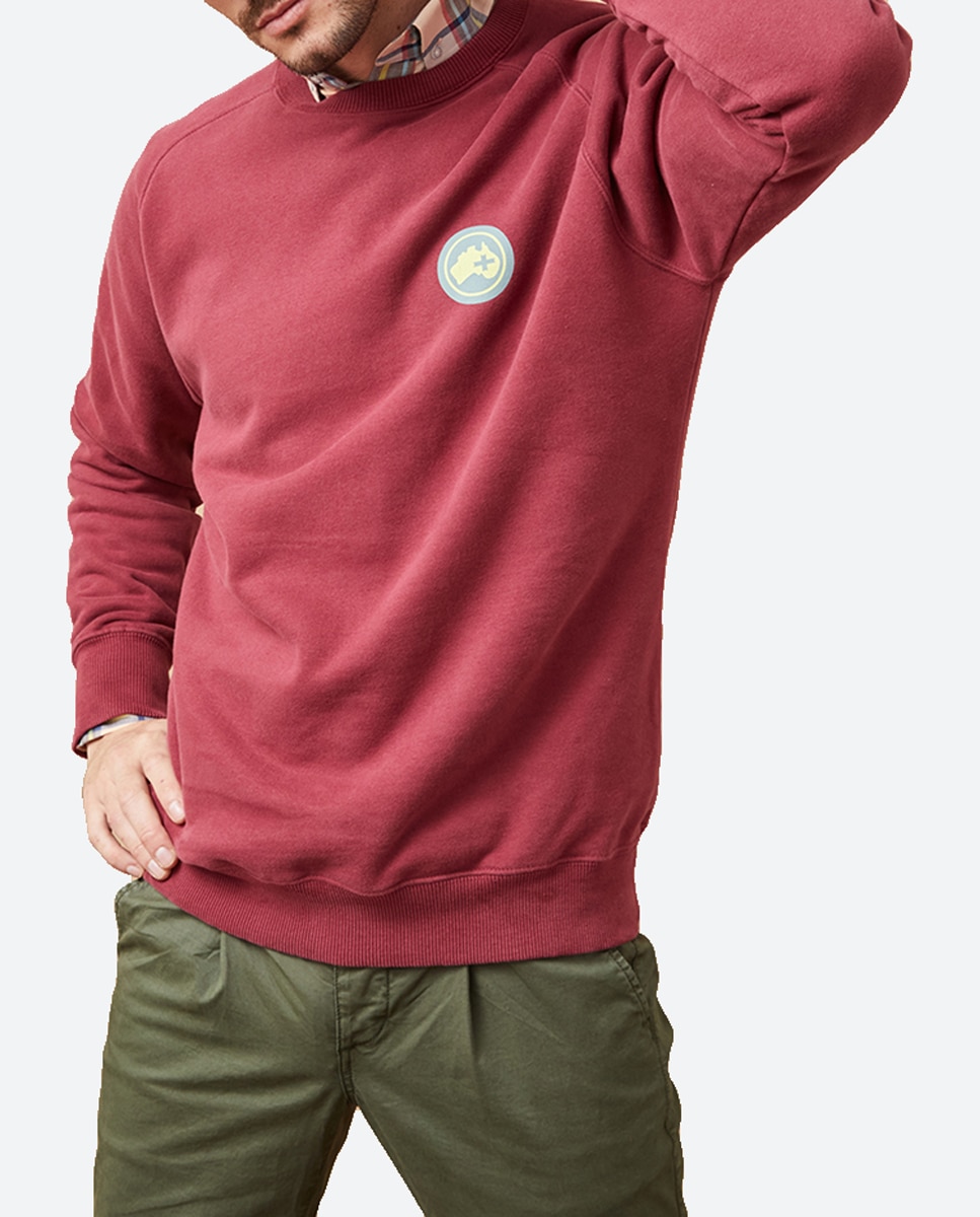 Imagen 0 de Sudadera de hombre sin capucha serigrafiada.