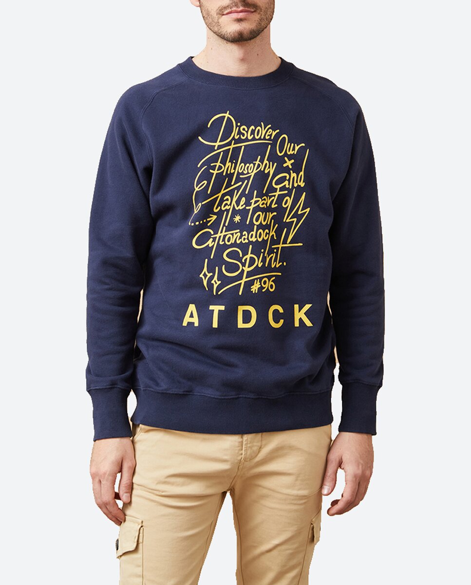 Imagen 0 de Sudadera de hombre sin capucha serigrafiada.