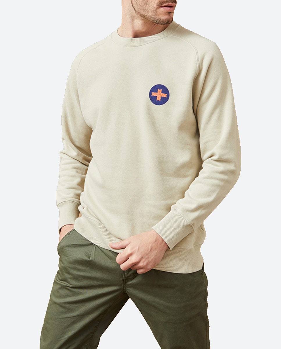 Imagen 0 de Sudadera de hombre sin capucha serigrafiada.