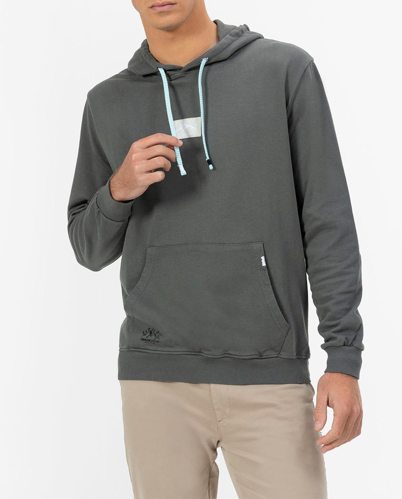 Imagen 0 de Sudadera capucha etiqueta montaña