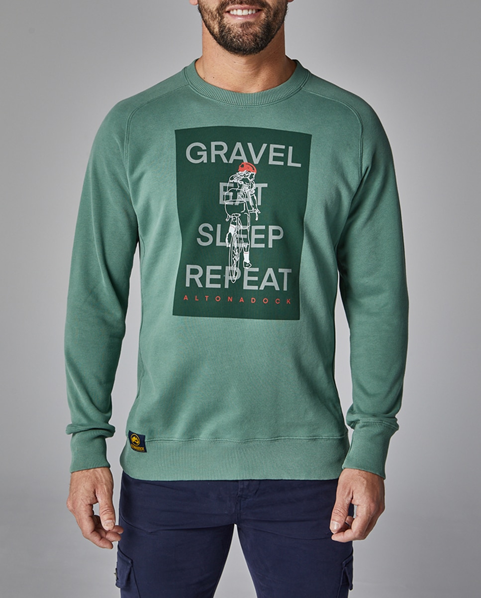 Imagen 0 de Sudadera de hombre, sin capucha y serigrafía frontal