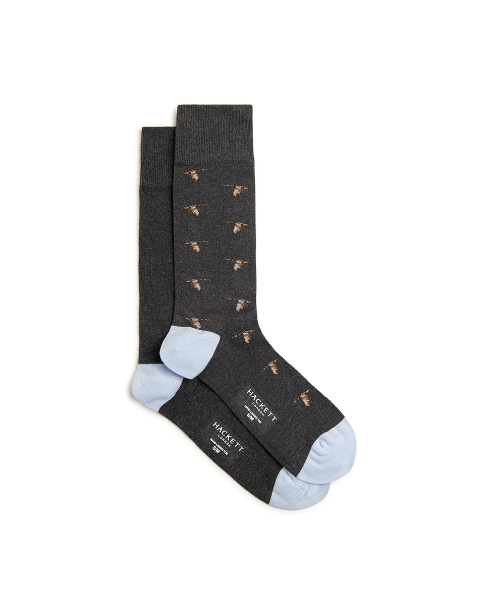 Imagen 0 de Pack de dos calcetines cortos combinados estampado