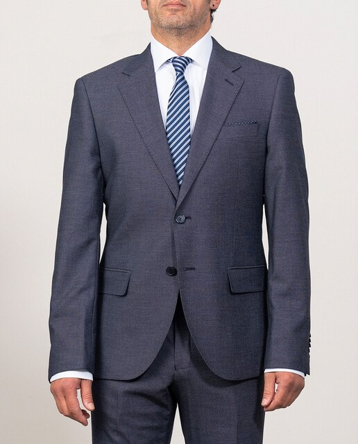 Imagen 0 de Traje slim estructura bicolor de hombre