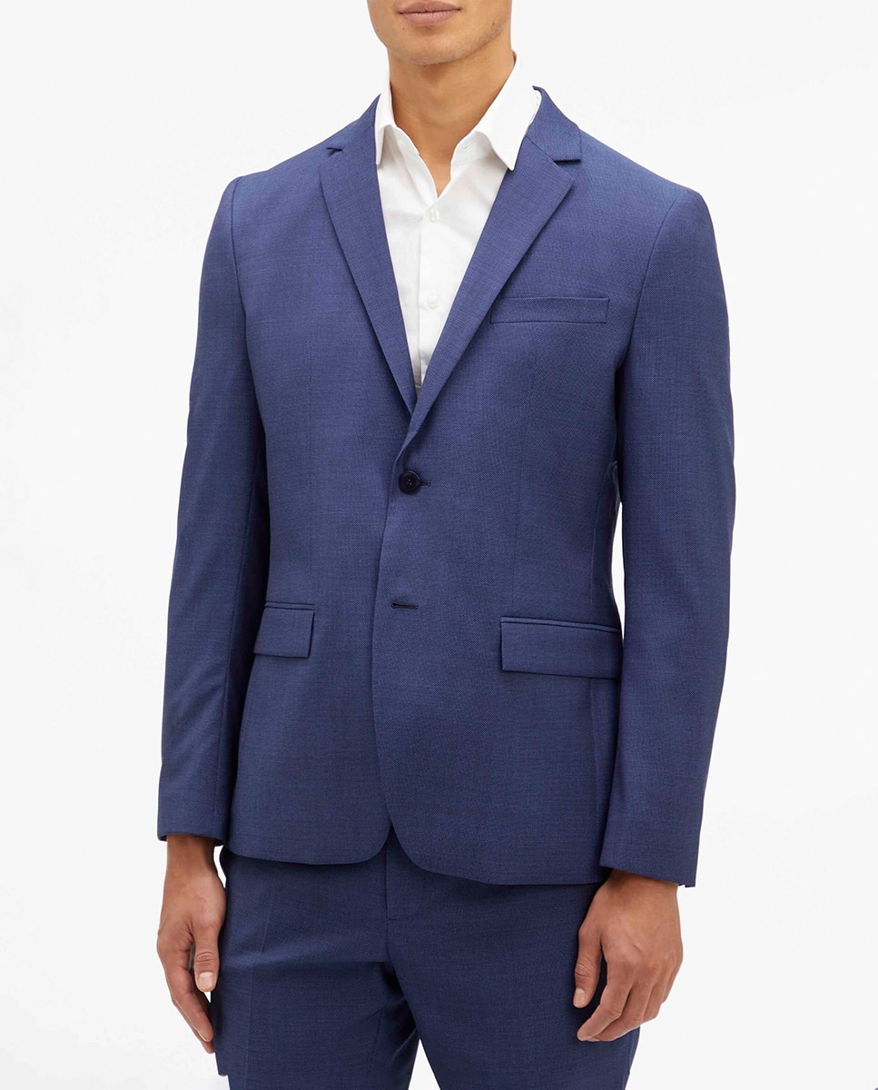 Imagen 0 de Chaqueta de traje de hombre en tejido ojo de perdiz slim fit