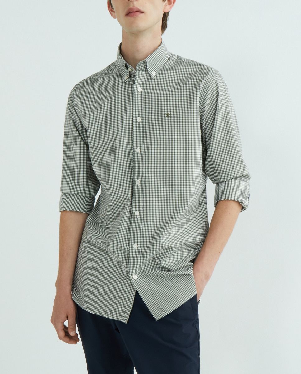 Imagen 0 de Camisa de hombre classic fit con estampado de cuadros vichy